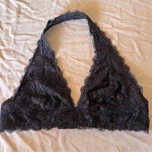 Free people lace floral halter v neck  topSize Large